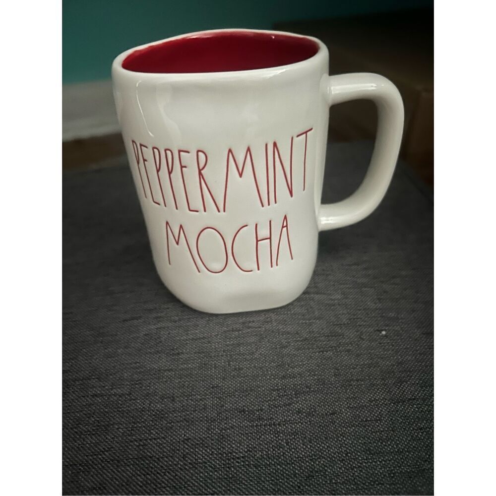 Rae Dunn Peppermint Mocha Red Inside